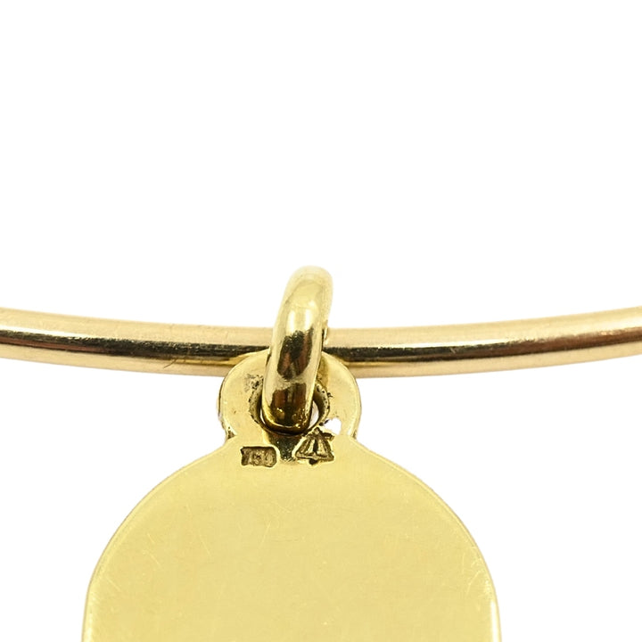 14k Gold Choker Necklace 18k Gold Diamond Pendant