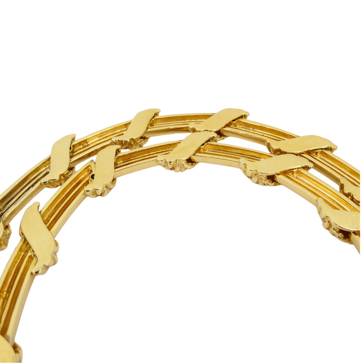 Tiffany & Co. 18k Gold Diamond Collar Necklace Rope Design