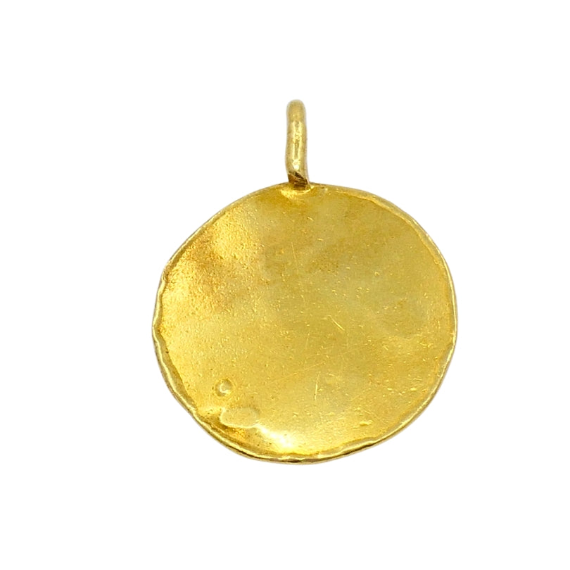 Jean Mahie 22k Gold Sculptural Abstract Pendant
