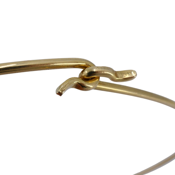 Vintage 14k Gold Pisces Charm Pendant Wire Necklace circa 1950s