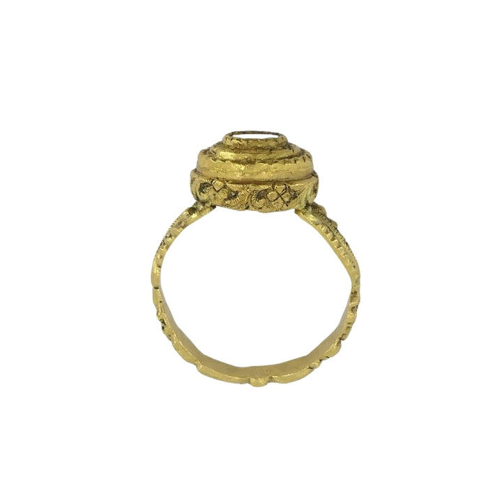 Antique 22k Gold Diamond Handmade Ring