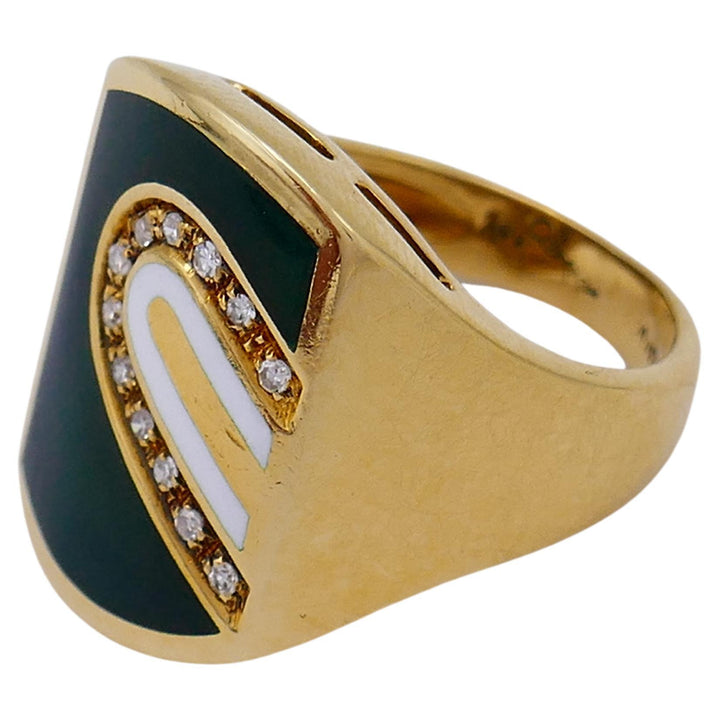 Vintage Cartier Ring Enamel Gold