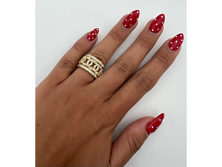 Cartier Wide Diamond Band Ring Double C de Cartier