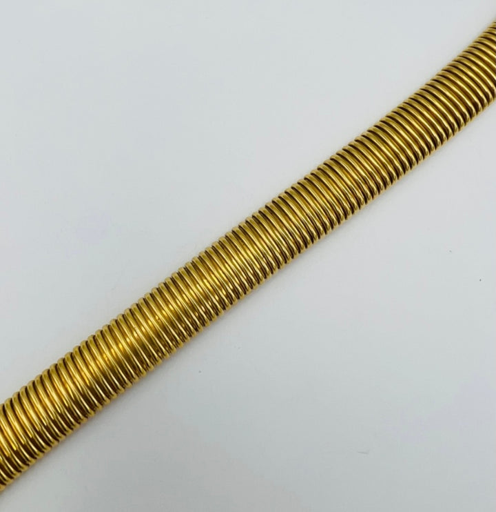 Vintage Carlo Weingrill Yellow Gold Tubogas Necklace