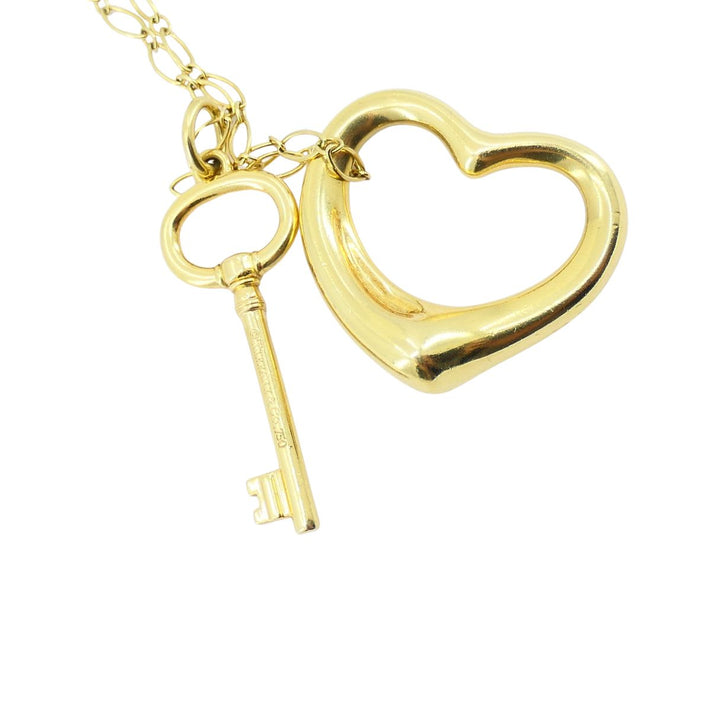 Tiffany & Co. Elsa Peretti Open Heart Key Pendant Necklace