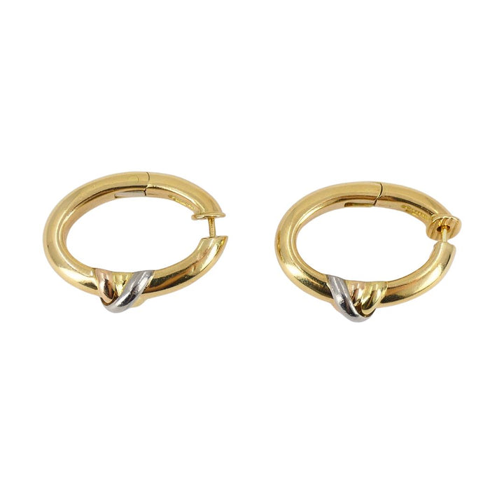 1995 Cartier 18k Gold Trinity Hoop Earrings
