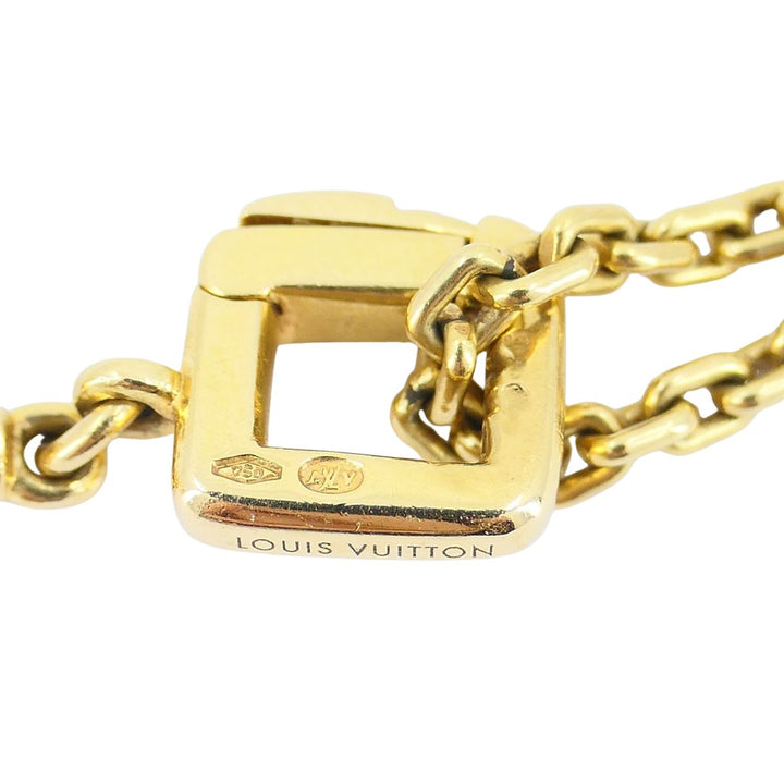 Louis Vuitton 18k Gold Diamond Eiffel Tower French Pendant Necklace