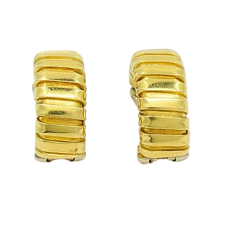 18k Gold Carlo Weingrill Huggie Earrings Tubogas Design