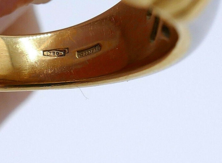 Bulgari Parentesi Yellow Gold Hematite Ring