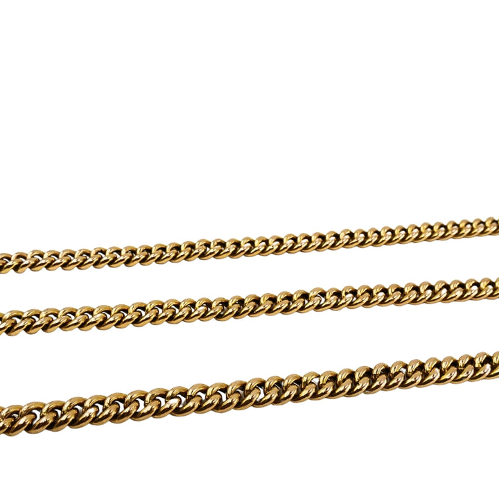 14k Gold Diamond Heart Pendant & 10k Gold Extra-Long Curb Link Chain Necklace