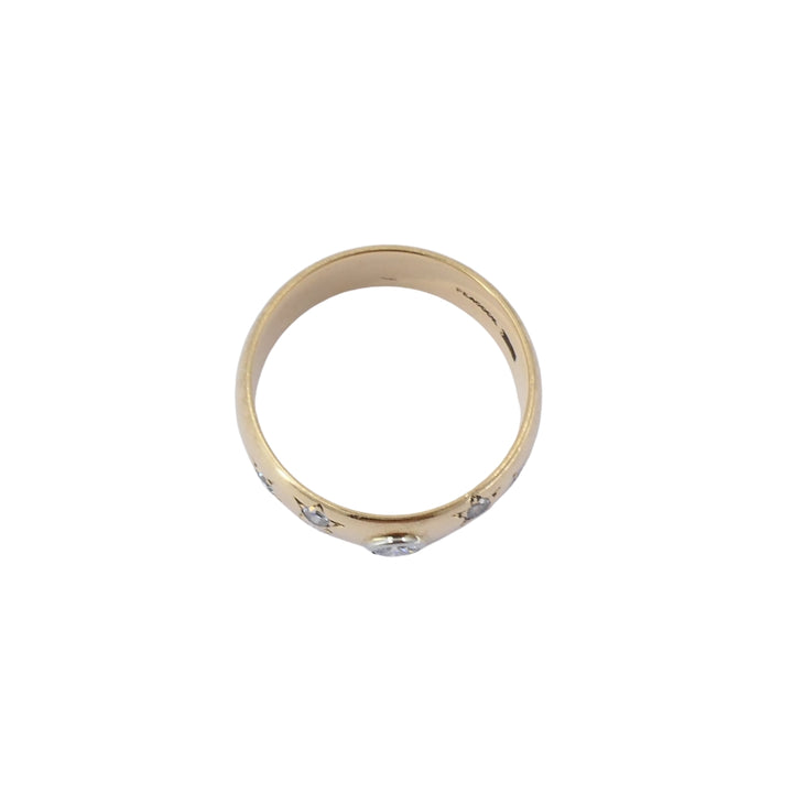 Peacock 14k Gold Diamond Band Ring