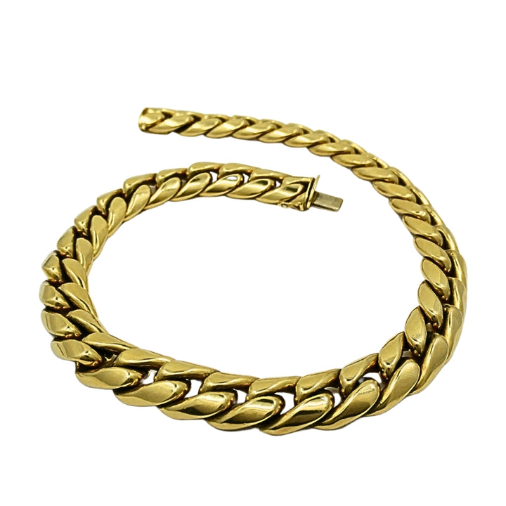Carlo Weingrill Vintage Chain Necklace 18k Gold Heavy Link