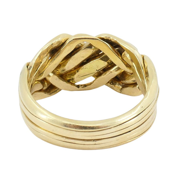 Vintage 14k Gold 6 Band Puzzle Ring sz 11