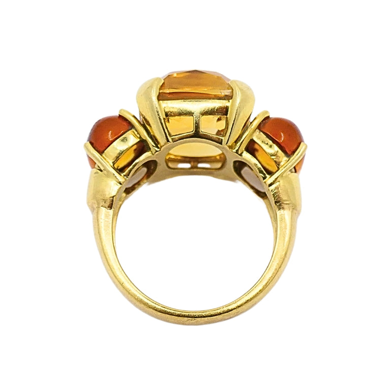 Seaman Schepps Ring 18k Gold Citrine