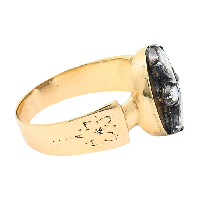 Rose Cut Diamond Ring 14k Gold Vintage Jewelry