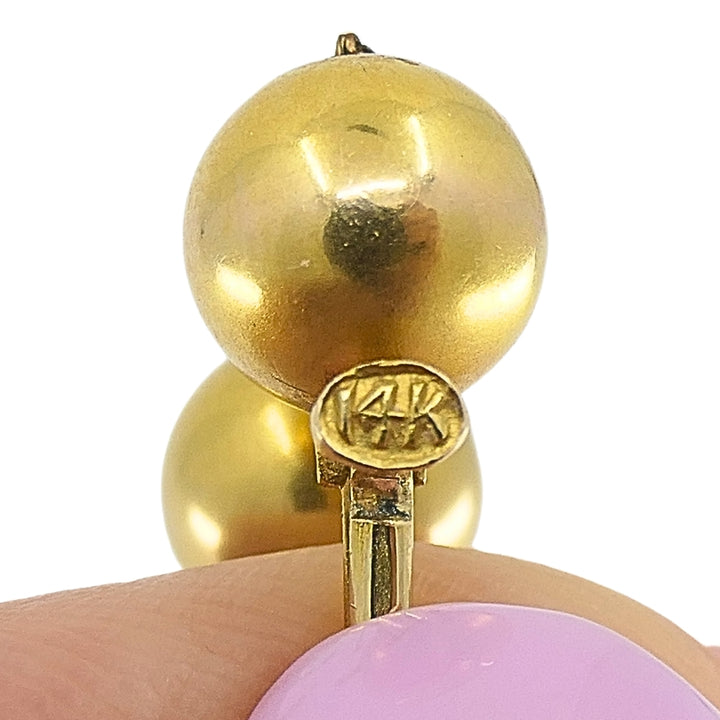 14k Gold Bead Necklace Vintage Jewelry