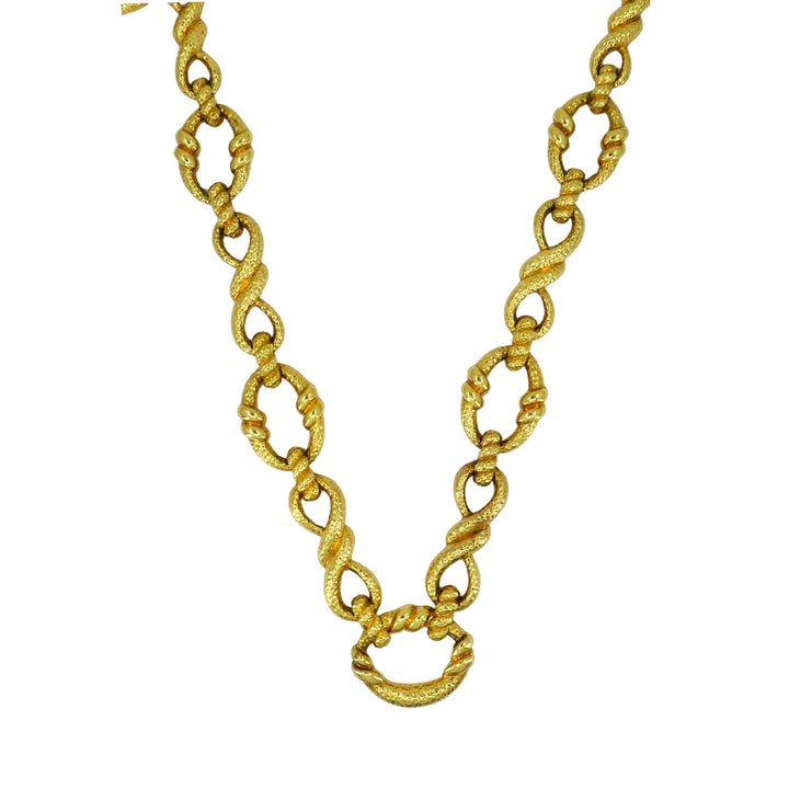 Vintage Wander 18k Hammered Gold Convertible Necklace