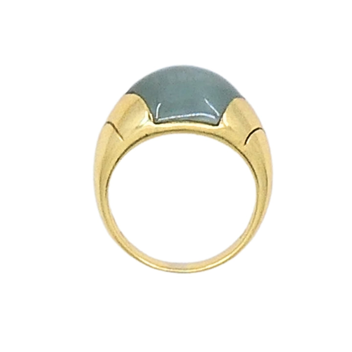Bvlgari Bulgari 18k Gold Ring Aquamarine