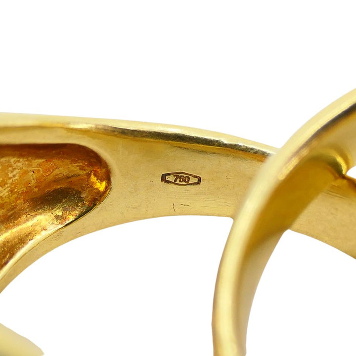 Pomellato 18k Gold Citrine Interwoven Duo Ring