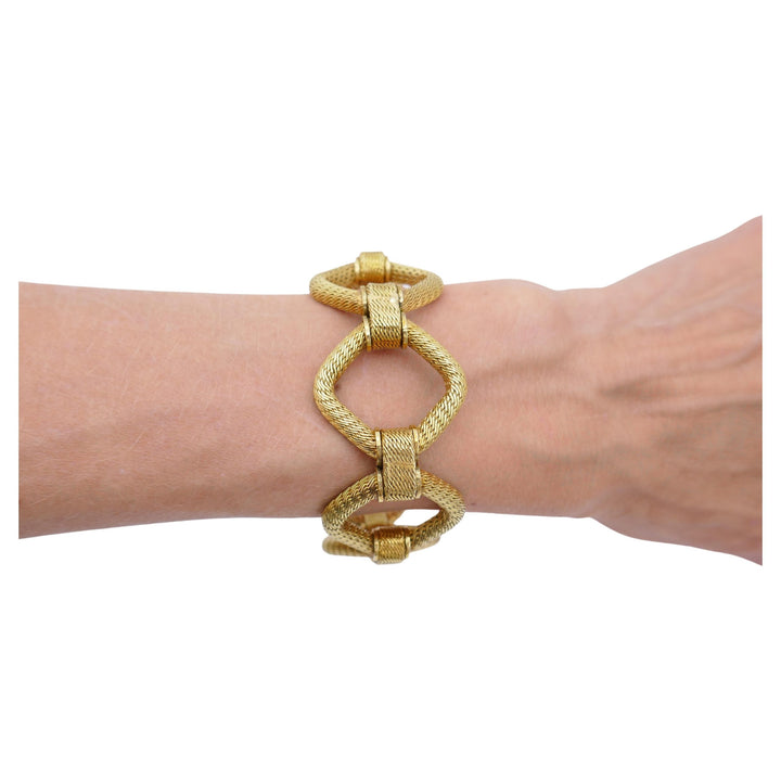 18k Gold Bracelet Rhombus Link