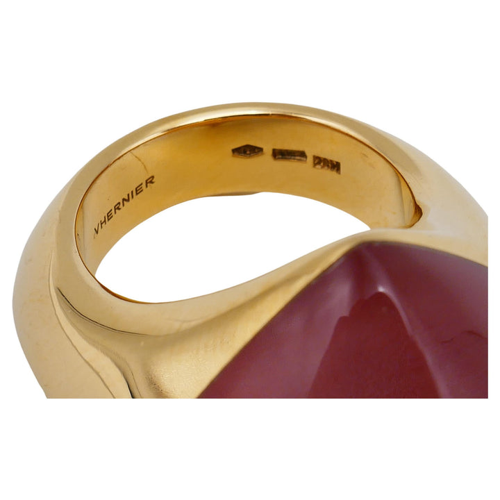 Vhernier Pan Di Zucchero Carnelian Rock Crystal Ring