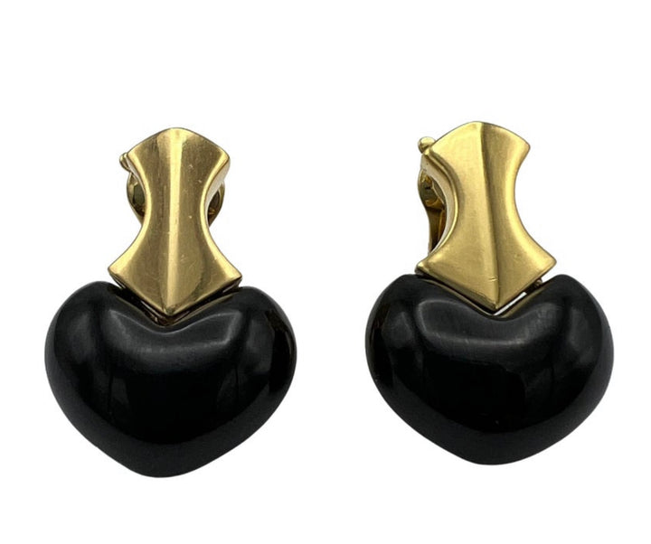 Marina B Earrings Jade Heart Shape