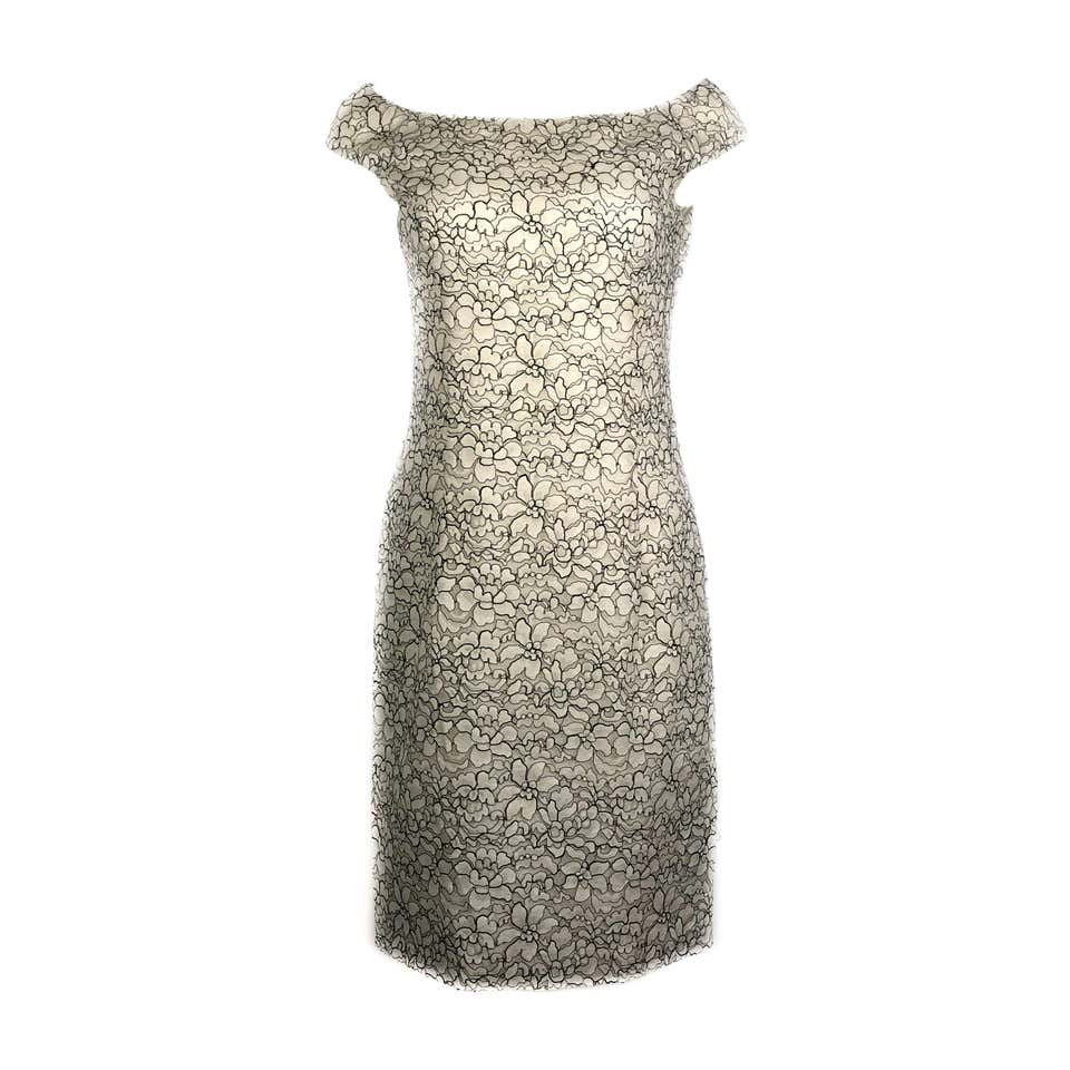 Vintage CHRISTIAN DIOR White Floral Lace Dress Size 8 – Nadine Krakov  Collection