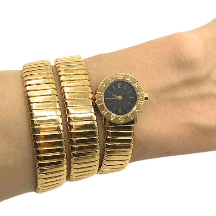 Bvlgari Bulgari BB19 Tubogas Gold Wrap Watch