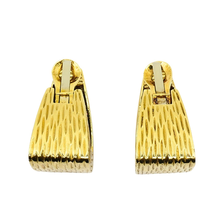 Wander France  Modern 18k Gold Geometric Clip-On Earrings