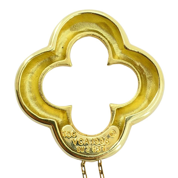 1998 Van Cleef & Arpels 18k Gold Alhambra Pendant Necklace