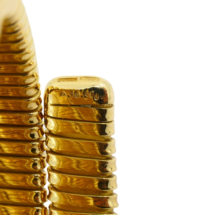 Vintage Carlo Weingrill 18k Gold Four Row Tubogas Wrap Bracelet