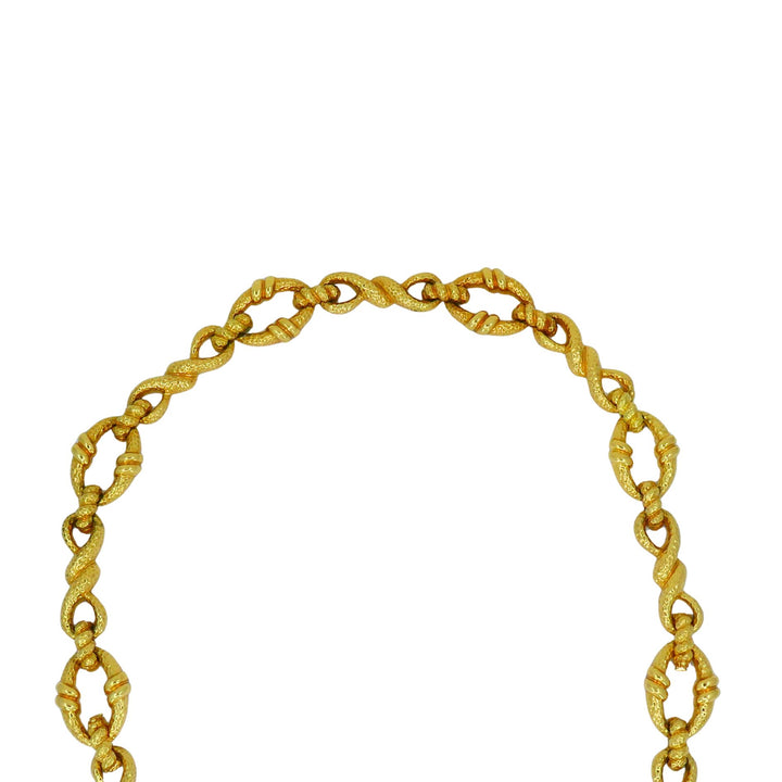 Vintage Wander 18k Hammered Gold Convertible Necklace