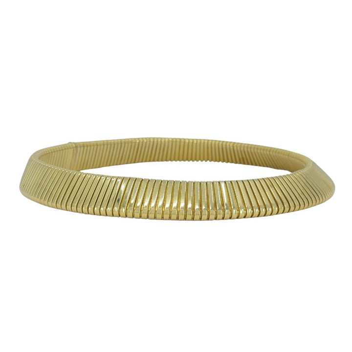 Vintage Carlo Weingrill 18k Gold Tubogas Choker Necklace