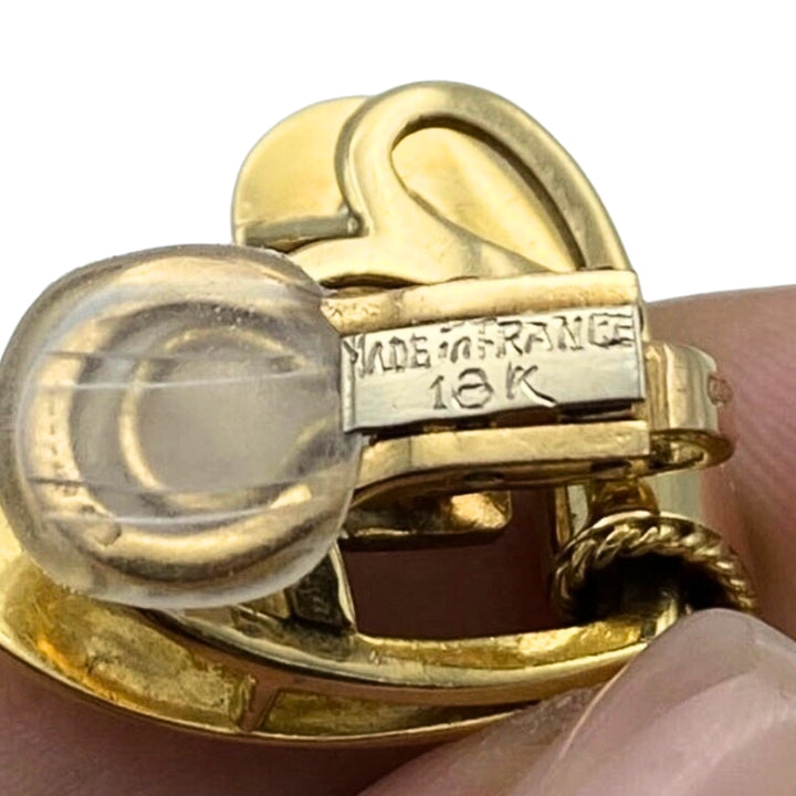 1950's Fred Leighton Yellow Gold, Citrine & Rock Crystal Dangle Earrings