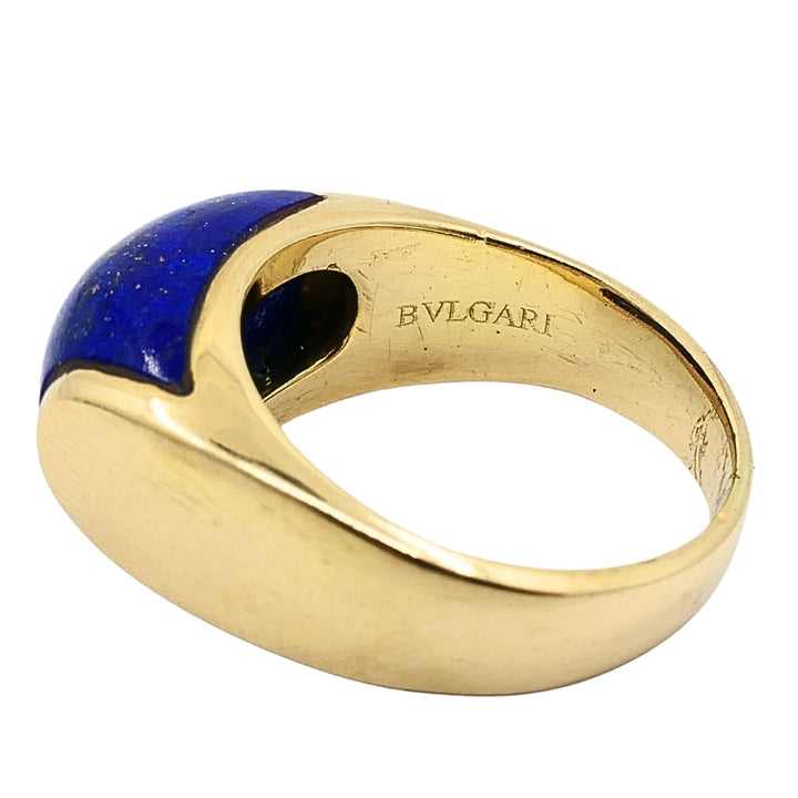 Bvlgari Bulgari Tronchetto Ring 18k Gold Lapis Lazuli