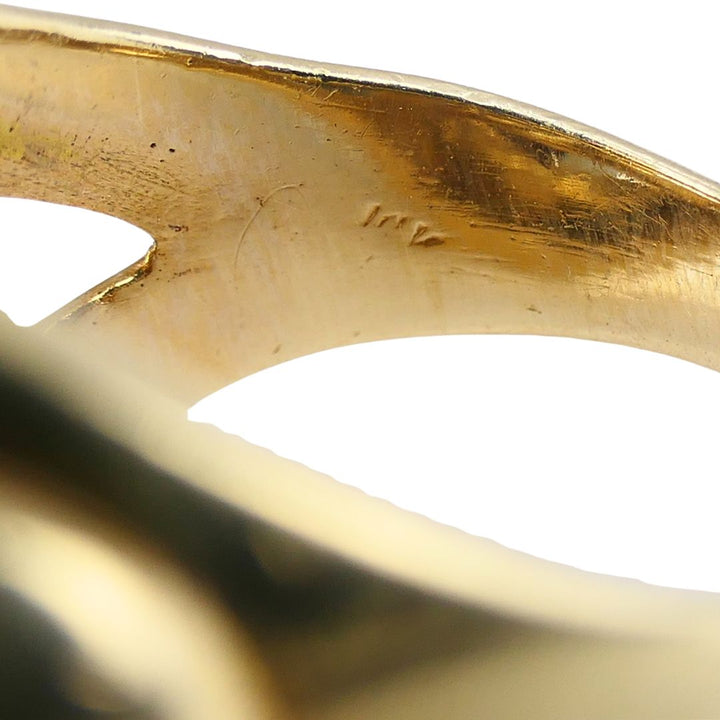 Vintage 14k Gold Greek Theater Flip Ring