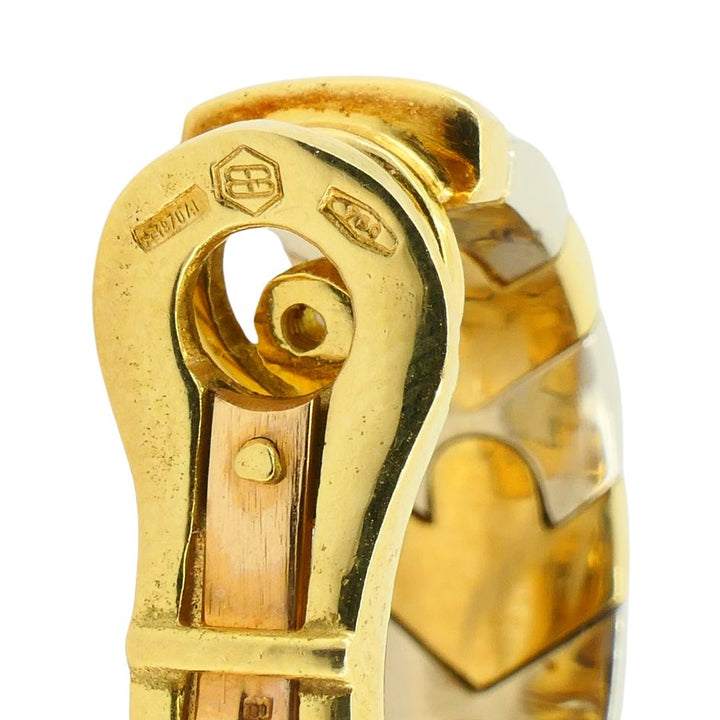 Bvlgari 18k Two-tone Gold Clip-on Huggie Alveare Earrings