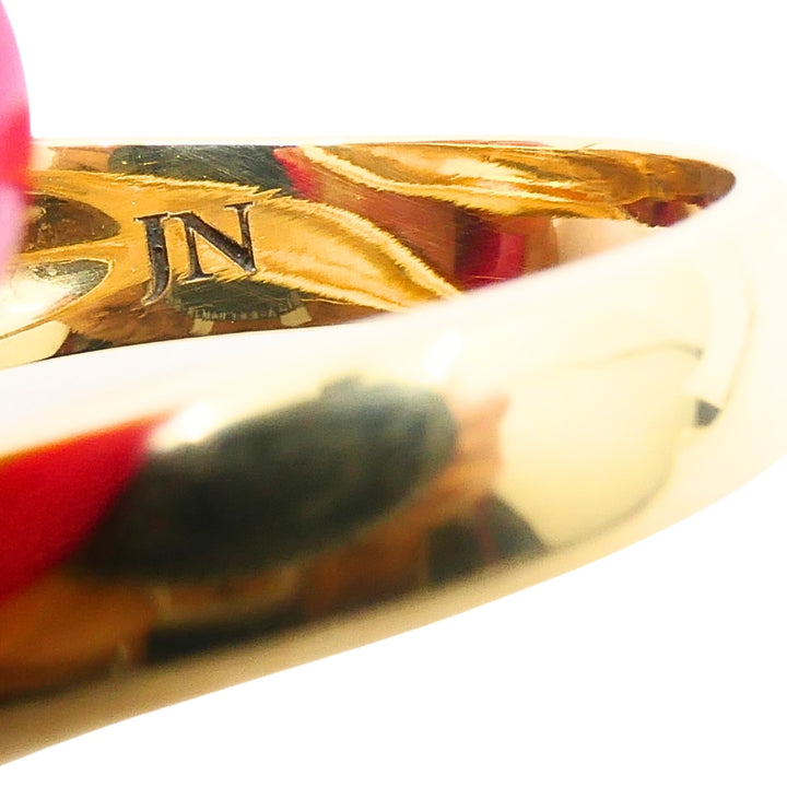 14k Gold Snake Pear-Cut Emerald Eyes Wrap Ring