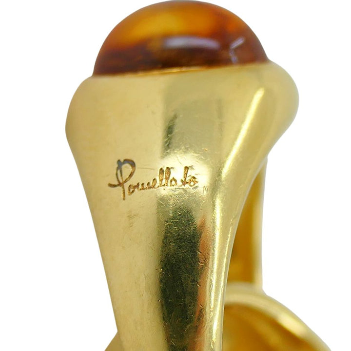Pomellato 18k Gold Citrine Interwoven Duo Ring