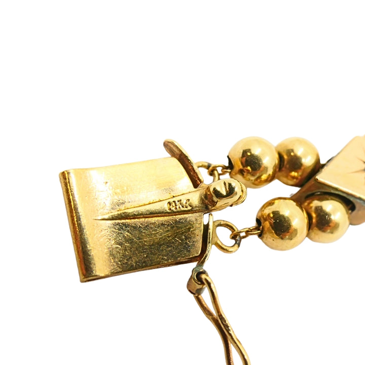 Antique 14k Gold Slide Bracelet Gemstones