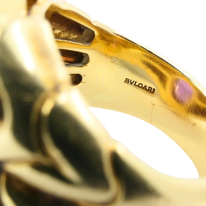 Bvlgari Doppio Ring Citrine & Amethyst 18k Gold