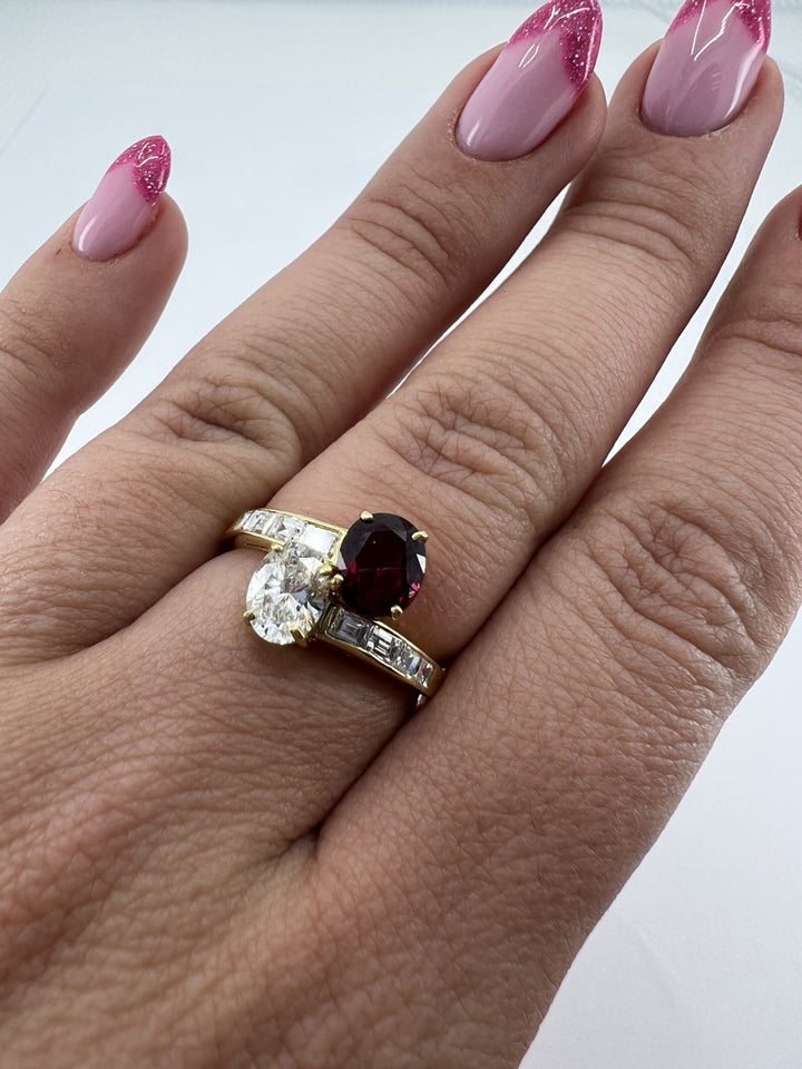 Cartier Vintage Diamond Ruby Ring