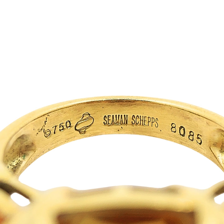 Seaman Schepps Ring 18k Gold Citrine
