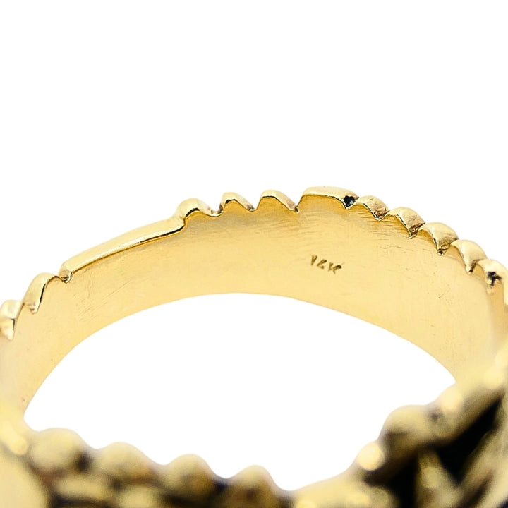 Vintage Dragon Ring 14k Gold Men Jewelry