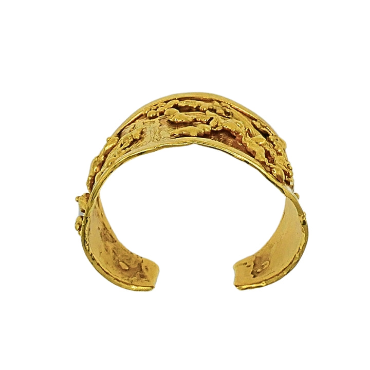 22k Gold Jean Mahie Wide Cuff Bracelet