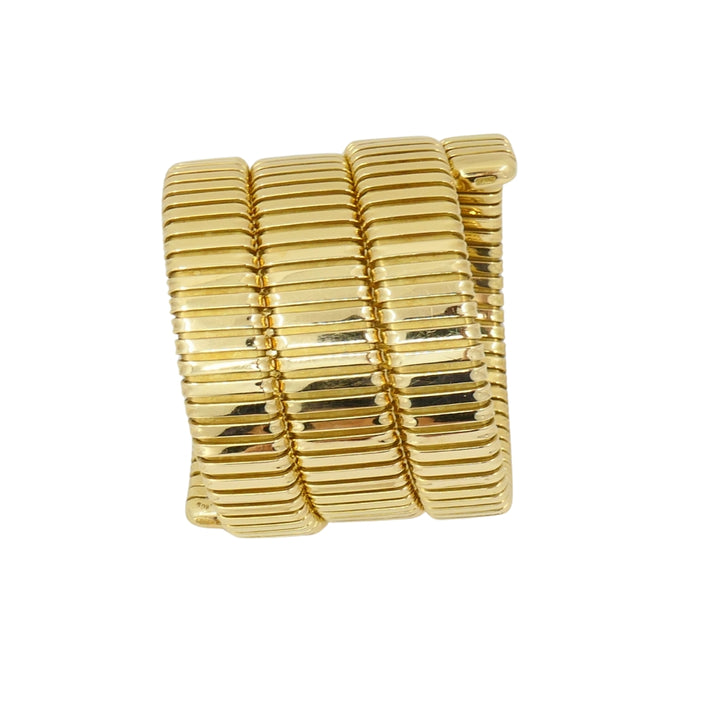 Vintage Carlo Weingrill 18k Gold Four Row Tubogas Wrap Bracelet