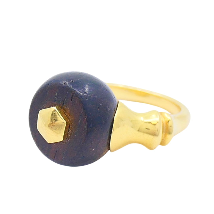 Marina B 18k Yellow Gold  Wood Ring
