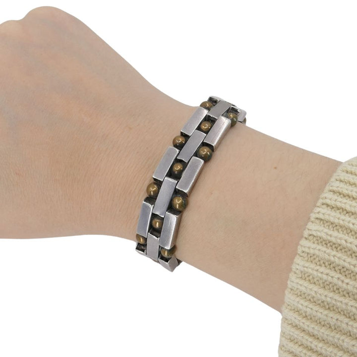Vintage William Spratling Mexico Silver Bronze Bracelet