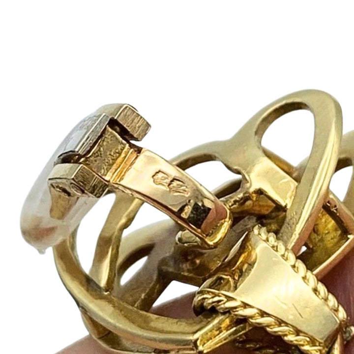 1950's Fred Leighton Yellow Gold, Citrine & Rock Crystal Dangle Earrings