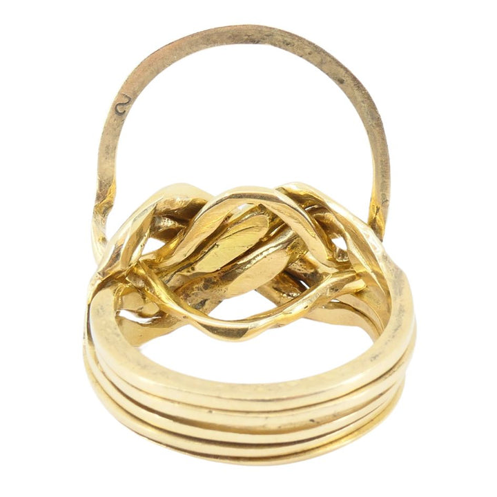 Vintage 14k Gold 6 Band Puzzle Ring sz 11